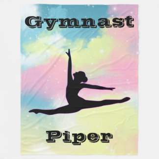 Gymnastics Personalised Fleece Blanket