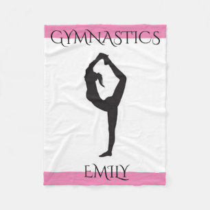 Gymnastics personalised fleece blanket. blanket