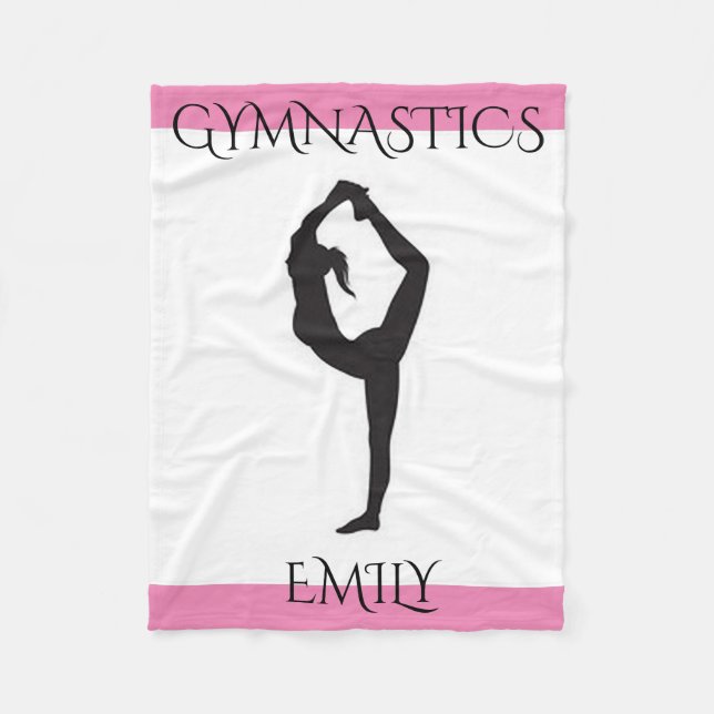 Gymnastics personalised fleece blanket. blanket (Front)