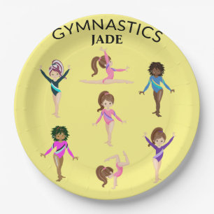 Gymnastics personalised gymnast PAPER PLATES