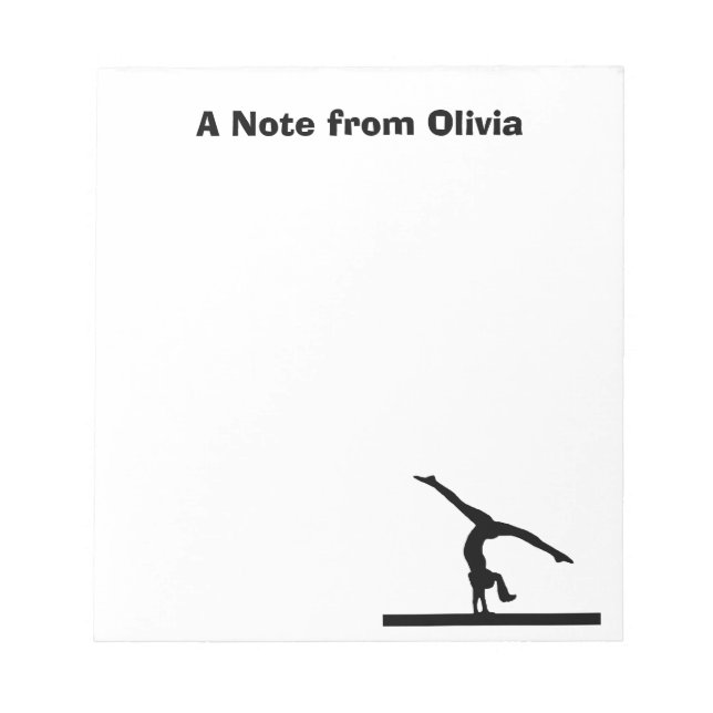 "Gymnastics" Personalised Notepad (Front)