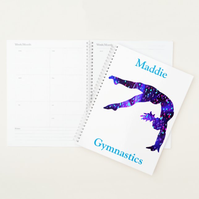 Gymnastics Planner with Name of Gymnast (Display)