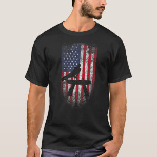 Gymnastics Pommel Horse Usa American Flag Vintage T-Shirt