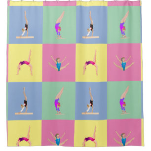 Gymnastics Poses Shower Curtain