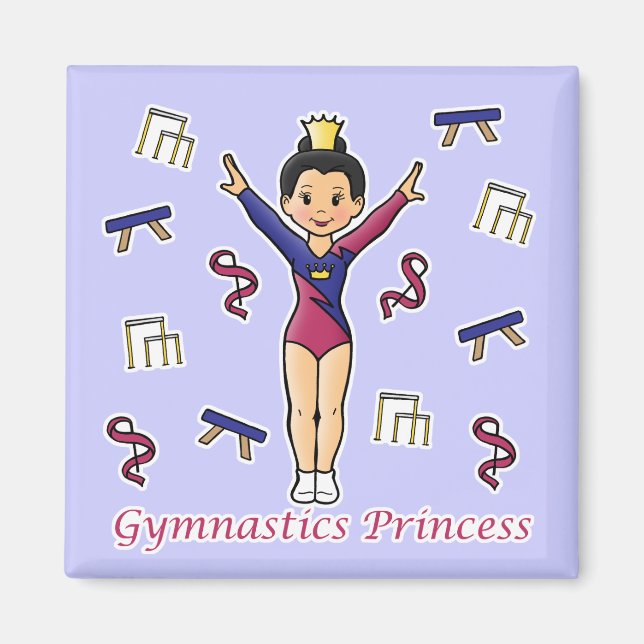 Gymnastics Princess Magnet (Front)
