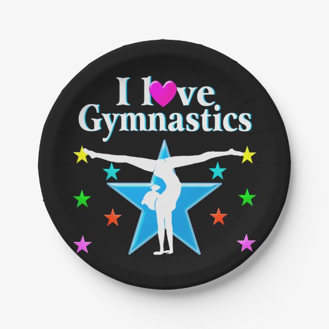 GYMNASTICS PRINCESS PAPER PLATE (Front)