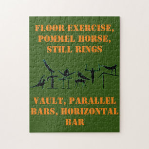 Gymnastics Puzzle for Boys in Army Colours