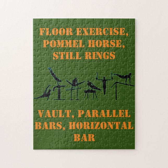 Gymnastics Puzzle for Boys in Army Colours (Vertical)