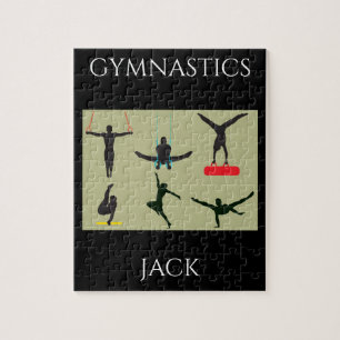 "GYMNASTICS puzzle for boys with personalised name