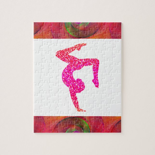 Gymnastics puzzle for girls. (Vertical)
