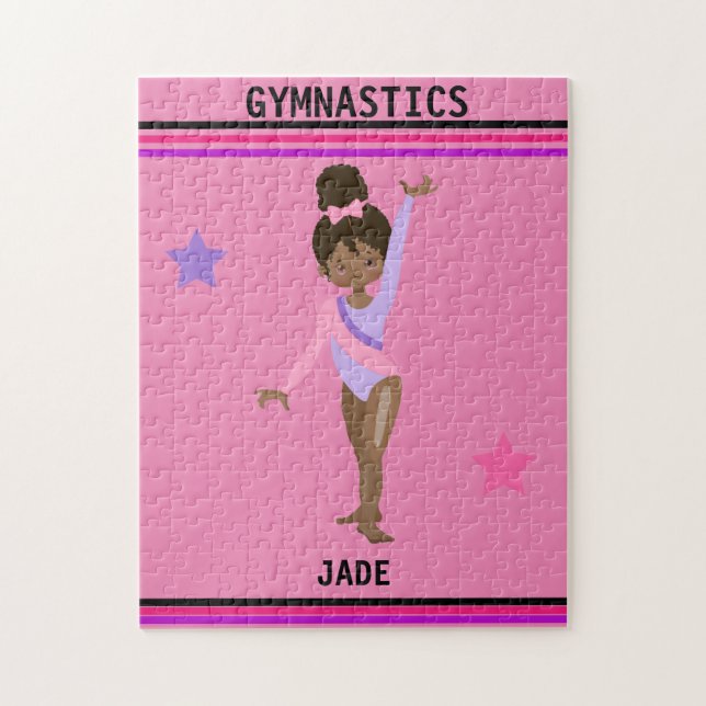  GYMNASTICS PUZZLE FOR GIRLS PERSONALIZED (Vertical)