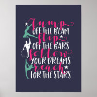 Gymnastics Quote Girl Gymnast Flip Off The Bar