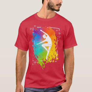 gymnastics rainbow colours acrobatics acro gymnast T-Shirt