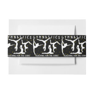 Gymnastics Reaching For The Stars Invitation Belly Band