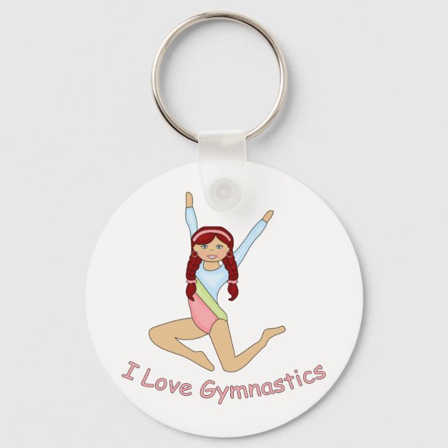 Gymnastics Redhead Key Ring (Front)