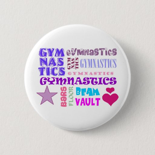 Image of Gymnastics Repeating 6 Cm Round Badge