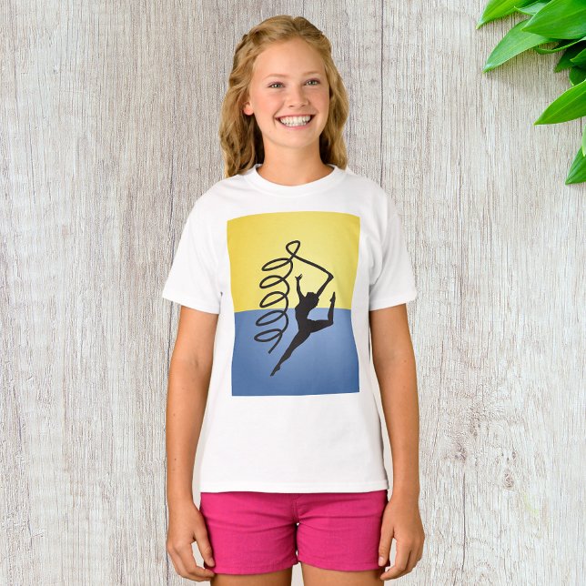 Gymnastics Ribbon Routine Girls T-Shirt (Creator Uploaded)