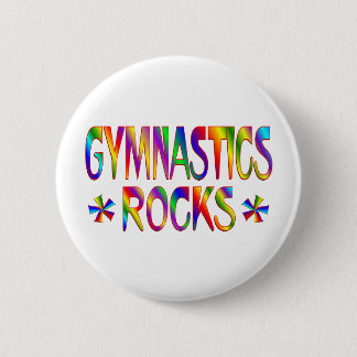 GYMNASTICS ROCKS 6 CM ROUND BADGE