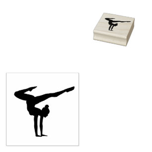 Gymnastics rubber stamp