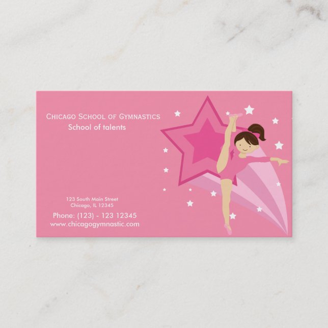 Gymnastics School Business Card (Front)