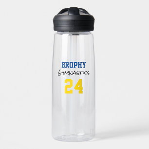 Gymnastics SCHOOL Colours YEAR Sports Team Spirit  Water Bottle