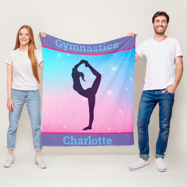 Gymnastics Scorpion Pastel Fleece Blanket (In Situ)