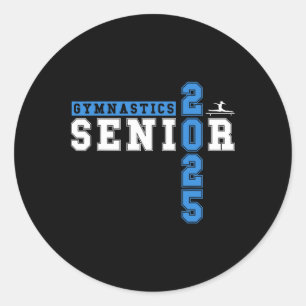 Gymnastics Senior Night Gymnastics Senior 2025 Gra Classic Round Sticker