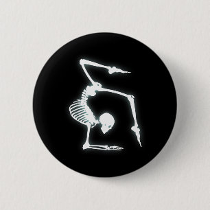 Gymnastics Shirts Funny Skeleton Costume For 6 Cm Round Badge