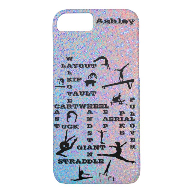 Gymnastics Skills Crosswords Hologram Case-Mate iPhone Case (Back)