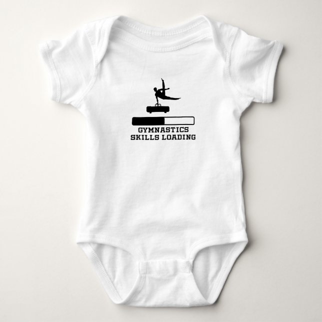 Gymnastics Skills Loading Baby Bodysuit (Front)