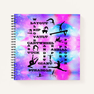Gymnastics Skills Personalised Spiral Notebook