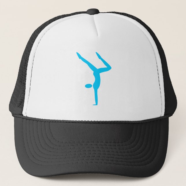Gymnastics - Sky Blue Trucker Hat (Front)
