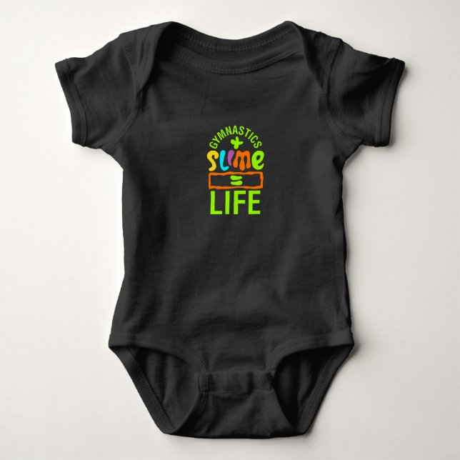 Gymnastics & Slime Baby Bodysuit (Front)