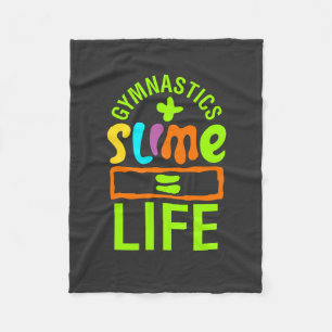 Gymnastics & Slime Fleece Blanket