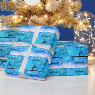 Gymnastics Snowflake Balance Beam   Wrapping Paper
