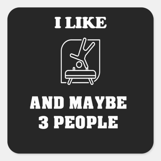 Gymnastics Square Sticker (Front)