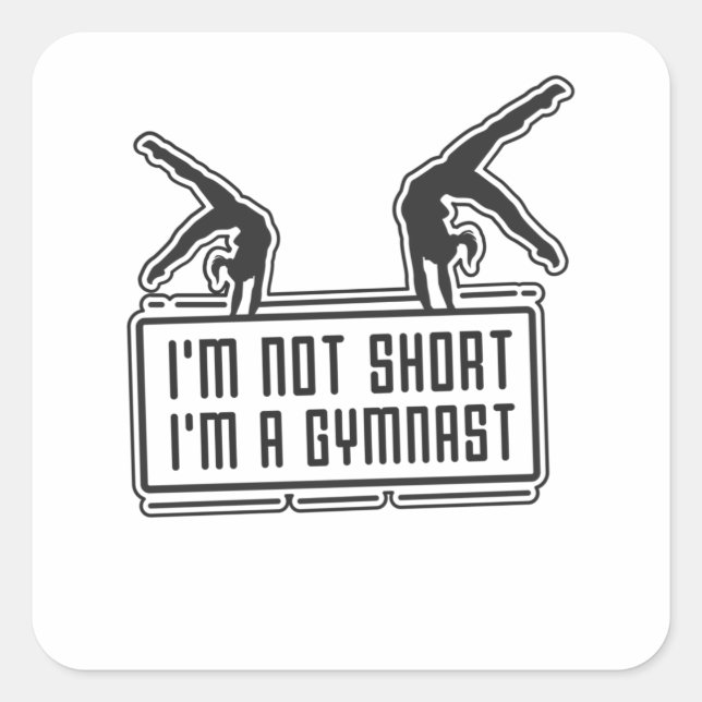 Gymnastics Square Sticker (Front)