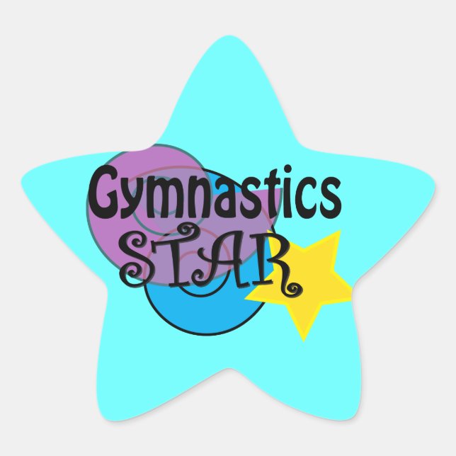Gymnastics Star Stickers for Gymnasts (Front)