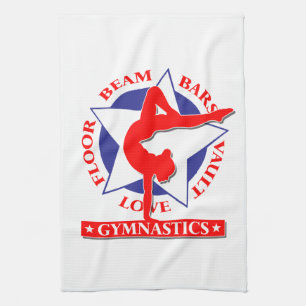 Gymnastics Star Tea Towel