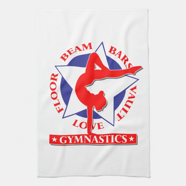 Gymnastics Star Tea Towel (Vertical)