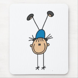 Gymnastics Stick Figure Mouse Mat