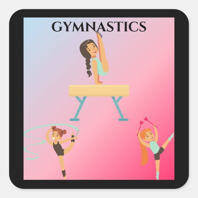 Gymnastics stickers for girl's. (Front)
