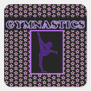 GYMNASTICS Super Stars Everywhere   Square Sticker