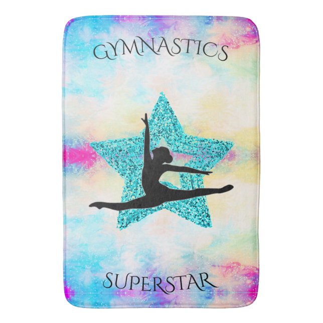Gymnastics Superstar  Bath Mat (Front Vertical)