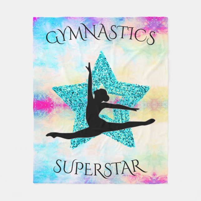 Gymnastics Superstar Fleece Blanket (Front)