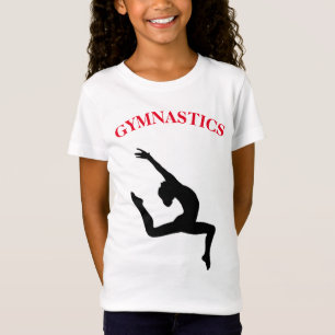 Gymnastics T-Shirt Leap Red / Black with Name