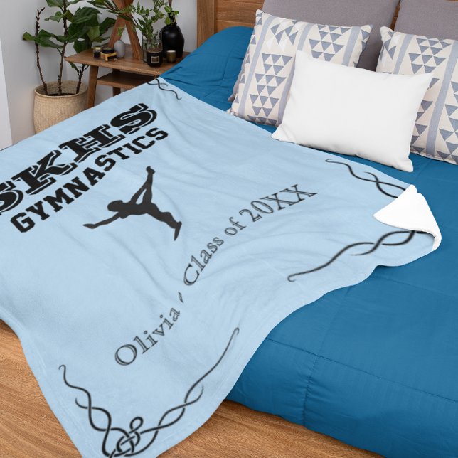 Gymnastics Team Black Text Fleece Med Blanket (Gymnastics Team Black Text Fleece Med Blanket)