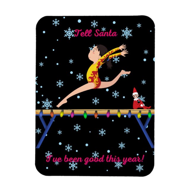 Gymnastics Tell Santa I've Been Good This Year   Magnet (Vertical)