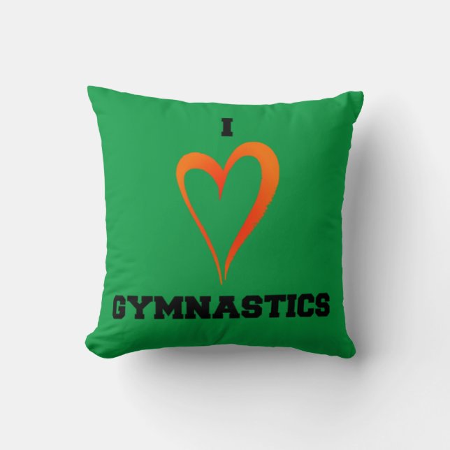 Gymnastics throw pillow. cushion (Front)