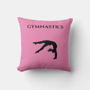 GYMNASTICS throw pillow. Cushion